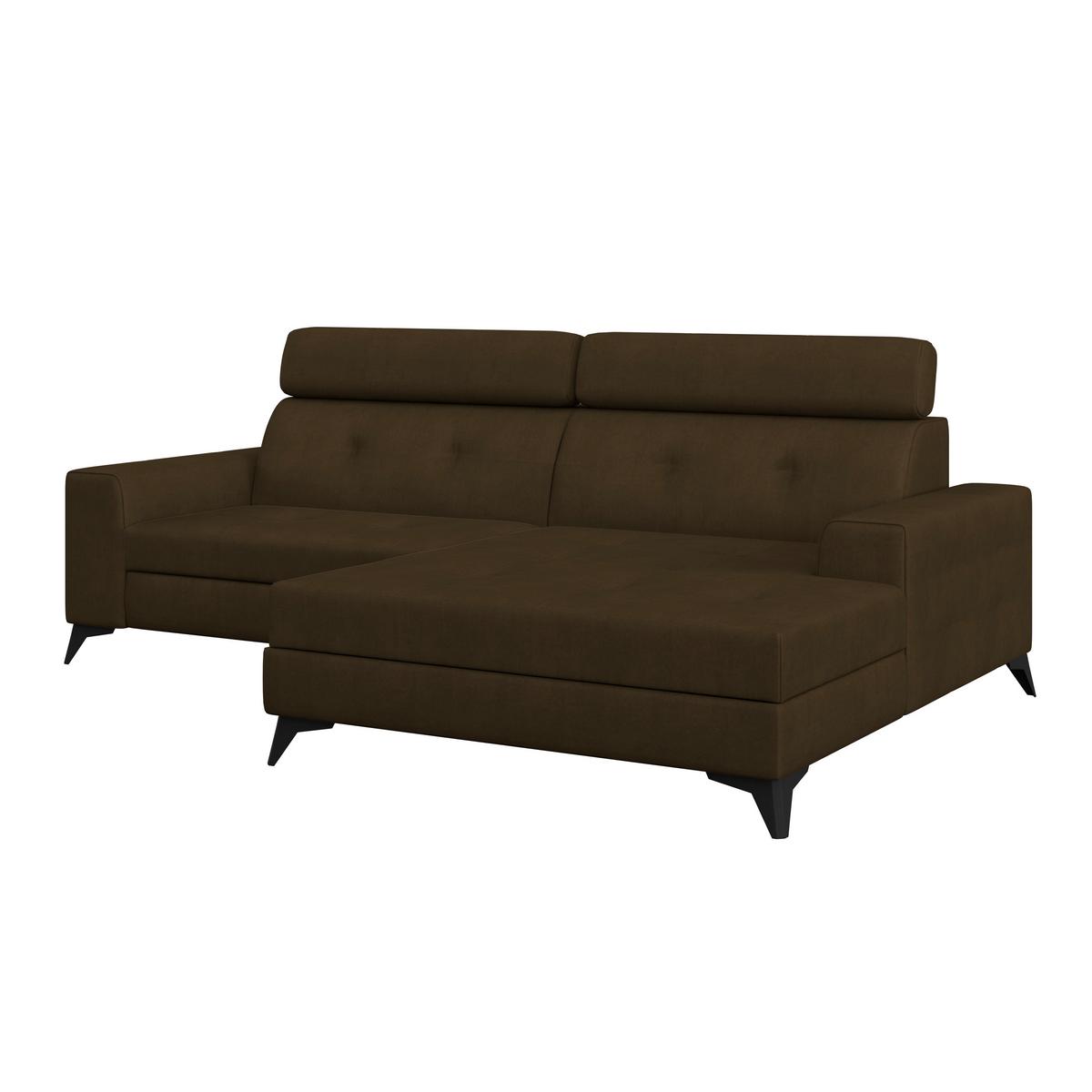 Wohnlandschaft Florida - Schwarz/Grün, MODERN, Holz/Holzwerkstoff (275/175cm)