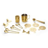 Kaffeeset Echtwerk Kaffeezubehör-Set - Goldfarben, Design, Metall (10,5cm) - Echtwerk
