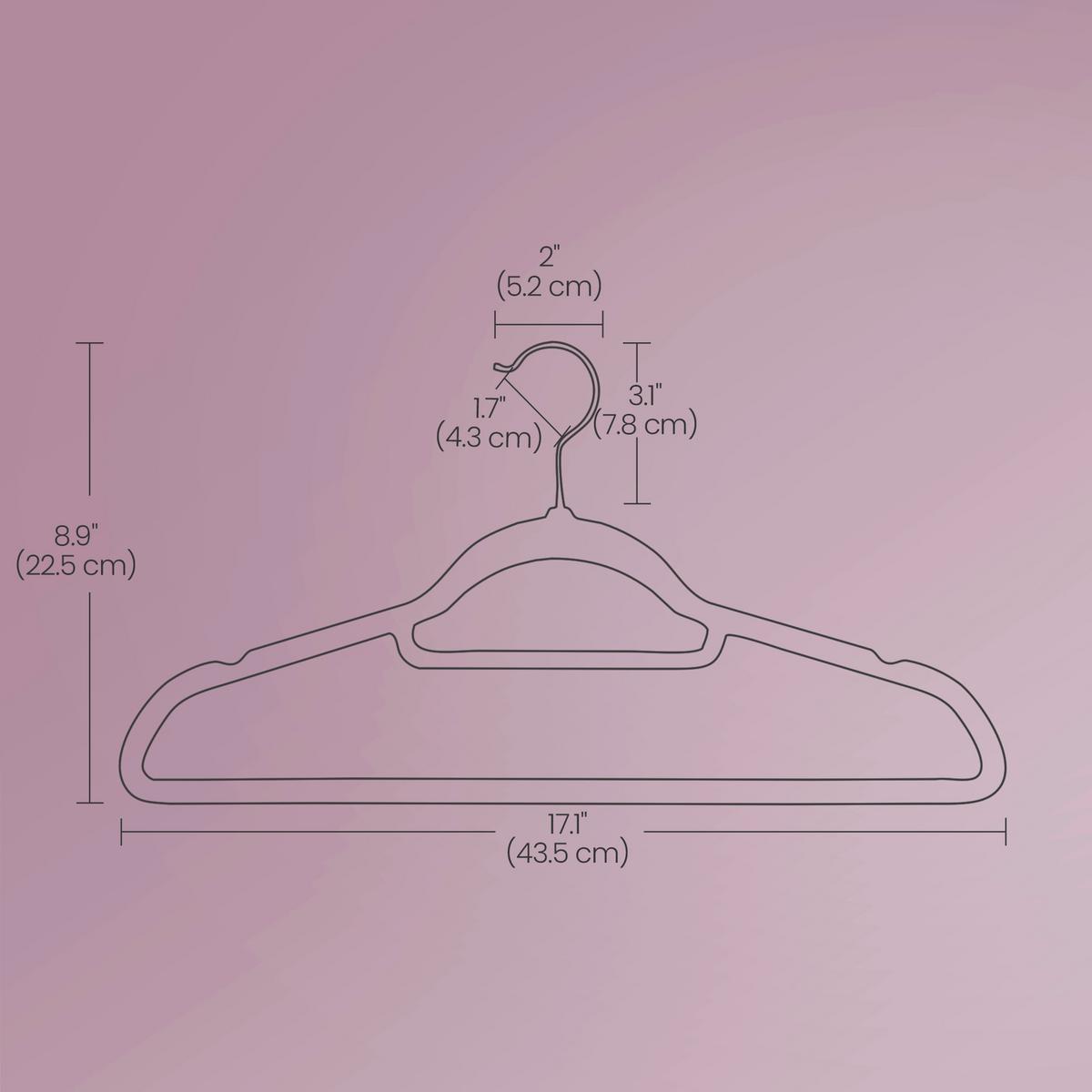 Kleiderbügel Rosa B: 42,7 cm - Rosa, Basics, Kunststoff/Metall (42,7/22/0,6cm)