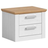 Nachtkästchen Verona Lärchefarben/Eiche D. B: 56cm - Lärchefarben/Schwarz, ROMANTIK / LANDHAUS, Holzwerkstoff (56/43/39cm) - Livetastic