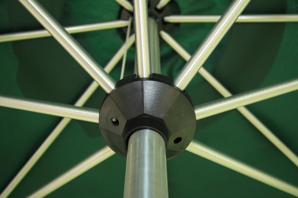 Sonnenschirm Acapole Dm: 270 Cm Anthrazit/platinfarben - Platinfarben/Anthrazit, Basics, Textil/Metall (270cm) - Gardenson