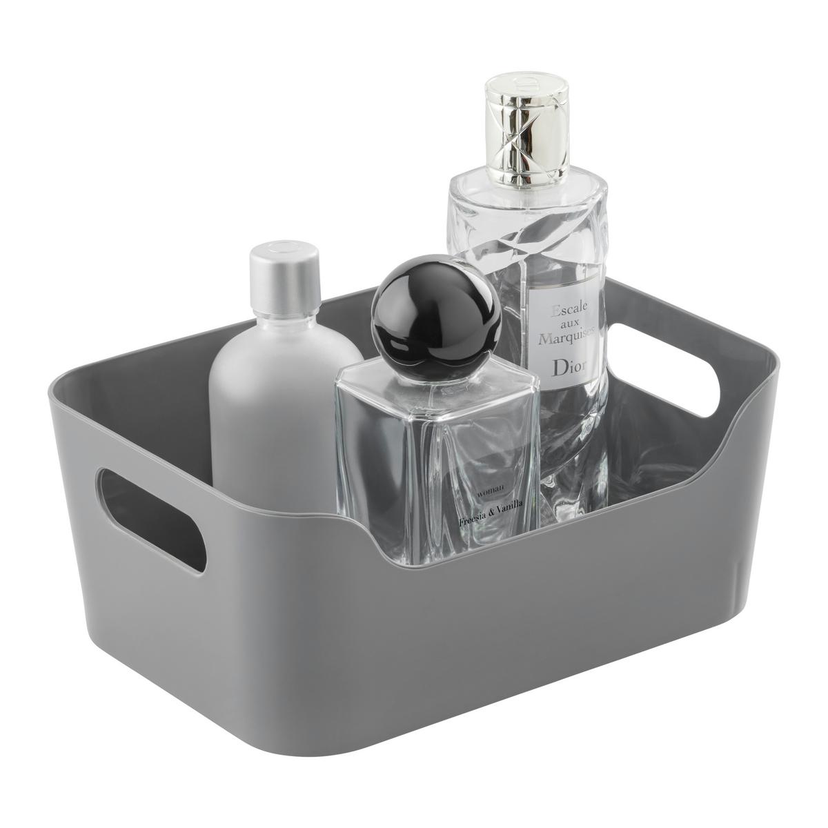 Úložný košík -S- - sivá, Modern, plast (19/13,5/8cm) - Mömax