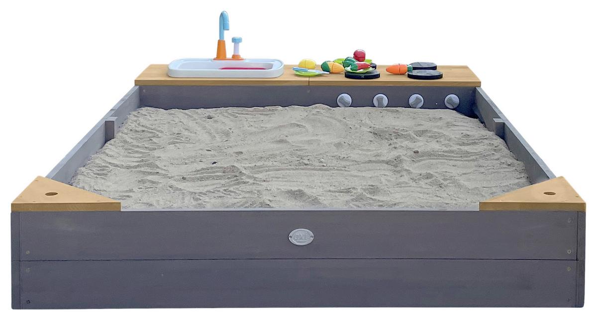 Sandkasten A031.015.20 - Braun/Grau, KONVENTIONELL, Holz (115/21,8/180cm) - Ambia Garden