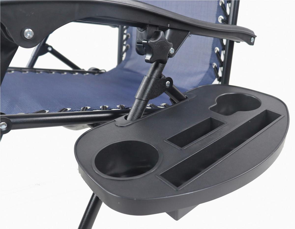 Gartenliege Maltosa Xl Klappbar, Blau - Blau, MODERN, Textil/Metall (51/133/91cm) - Gardenson