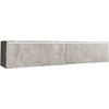 Lowboard B: 140 Cm Beton Optik - Grau, LIFESTYLE, Holzwerkstoff (140/30/33cm) - P & B