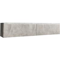 Nízka komoda s LED dekor betón - sivá, Lifestyle, kompozitné drevo/plast (140/30/33cm) - P & B