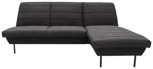 Ecksofa Looks Ix - Anthrazit/Schwarz, Design, Textil (214/168cm) - LOOKS by W.Joop