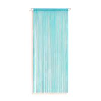 Fadenvorhang + Stangendurchzug Marietta 90x245 cm Aqua - Hellblau, KONVENTIONELL, Textil (90/245cm) - Ondega