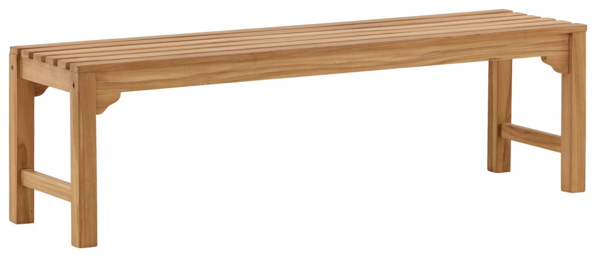 Gartenbank Kenya - Teakfarben, KONVENTIONELL, Holz (150/45/40cm) - Gardenson
