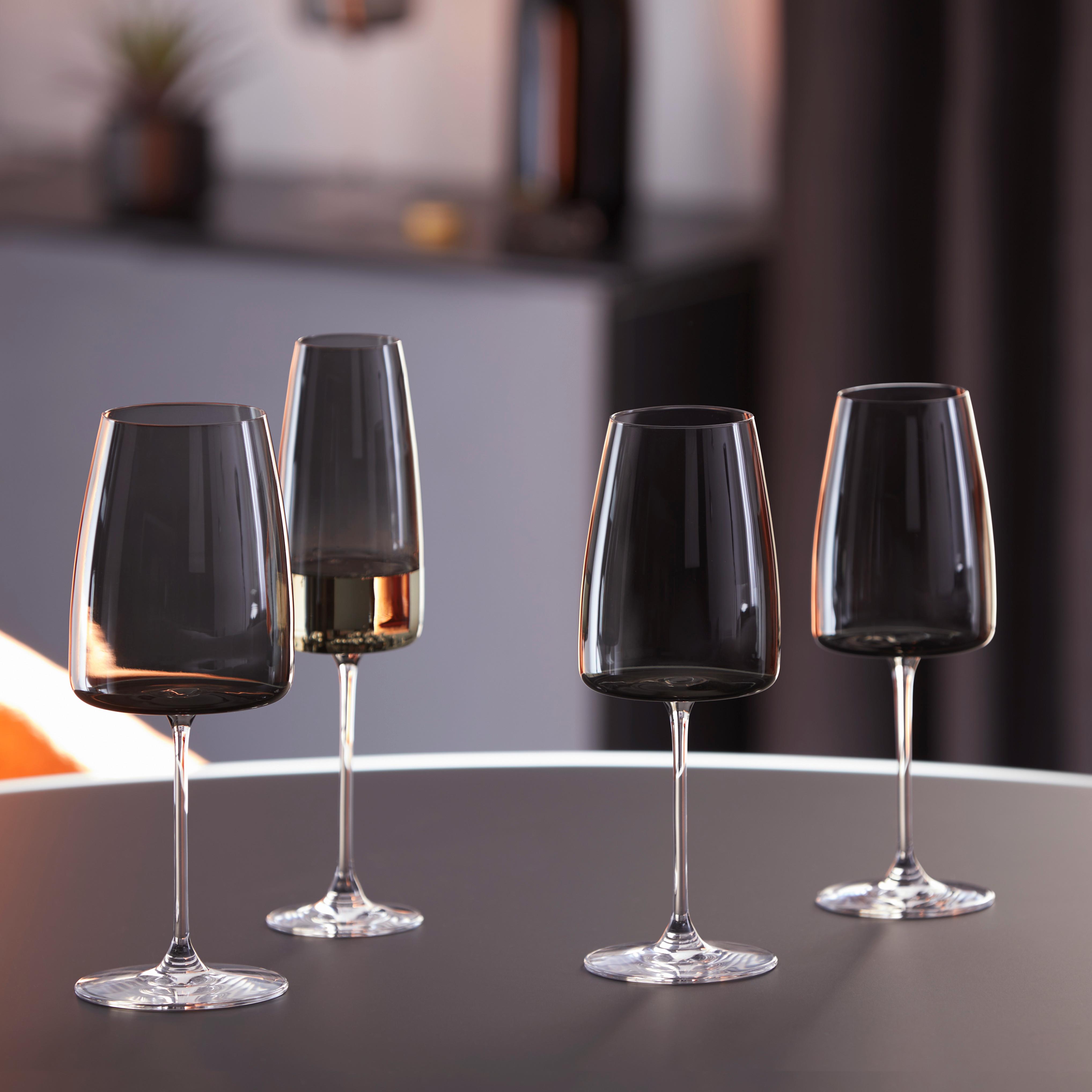 Sklenice Na Sekt Nicki, 340ml - černá, Moderní, sklo (6,6/25cm) - Premium Living