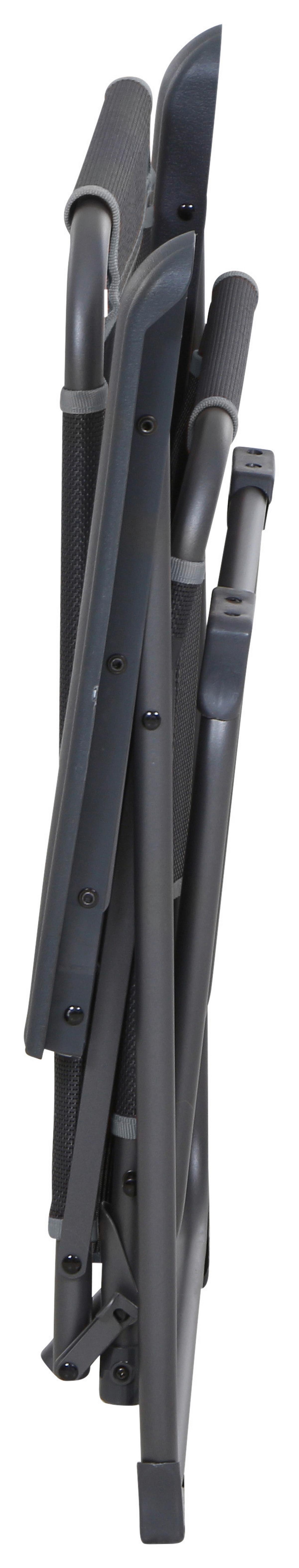 Campingstuhl Klappbar Mit Armlehnen Comfort - Anthrazit, KONVENTIONELL, Textil/Metall (58/95/70cm) - Siena Garden