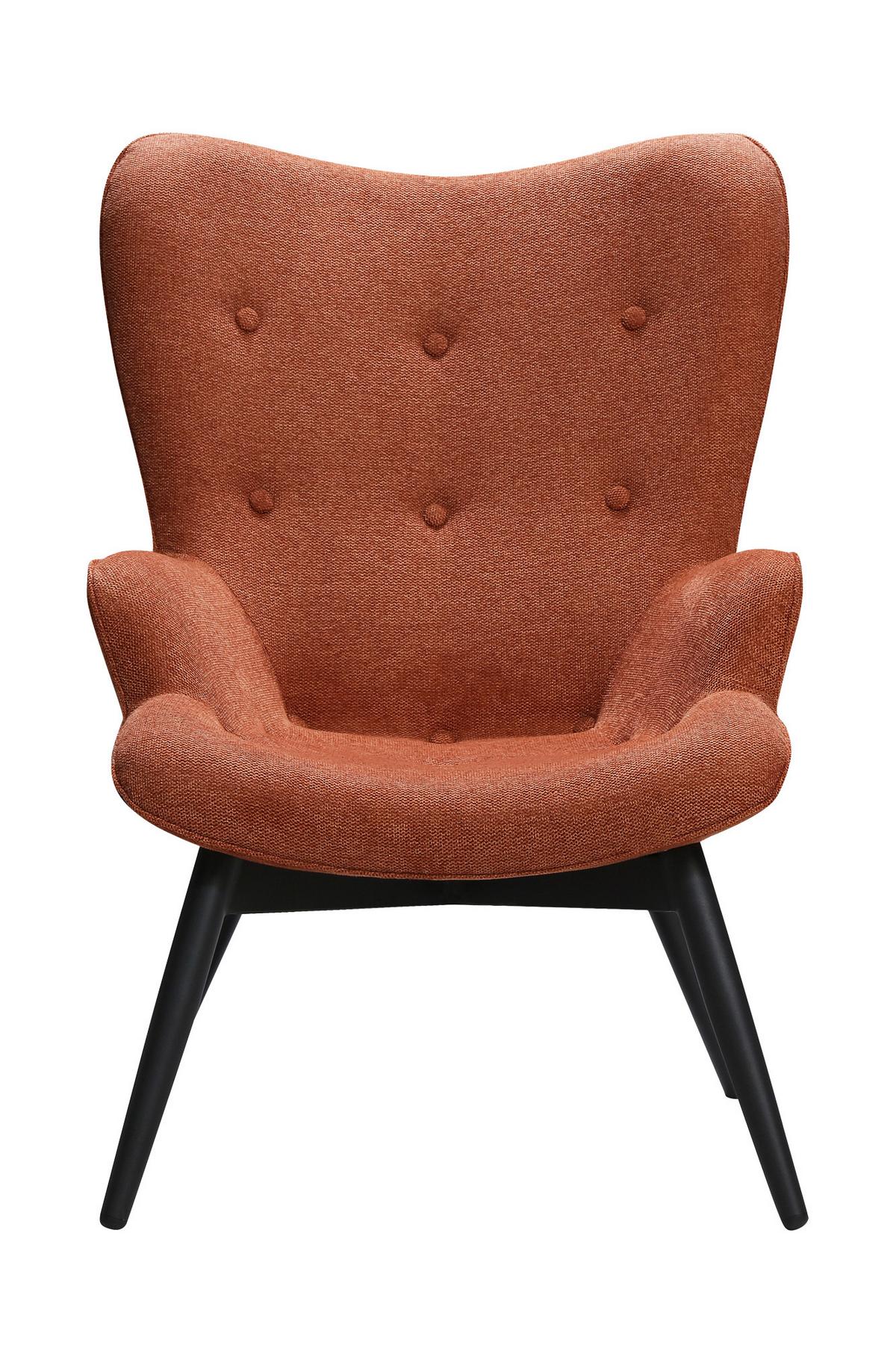 Sessel Kupferfarben B: 80 Cm - Schwarz/Kupferfarben, MODERN, Textil (80/92/99cm) - Livetastic