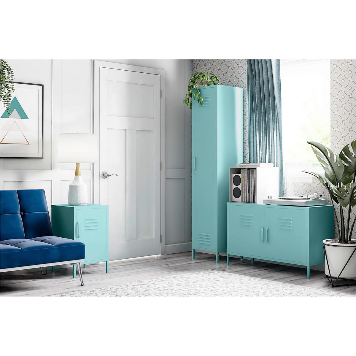 Highboard Cache Grün B: 80cm - Grün, Design, Metall (80/101/40cm) - MID.YOU