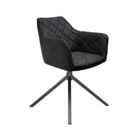 Stuhl Patti Anthrazit,sitzfl. 360° Drehbar - Anthrazit/Schwarz, KONVENTIONELL, Textil/Metall (58/81/54cm)