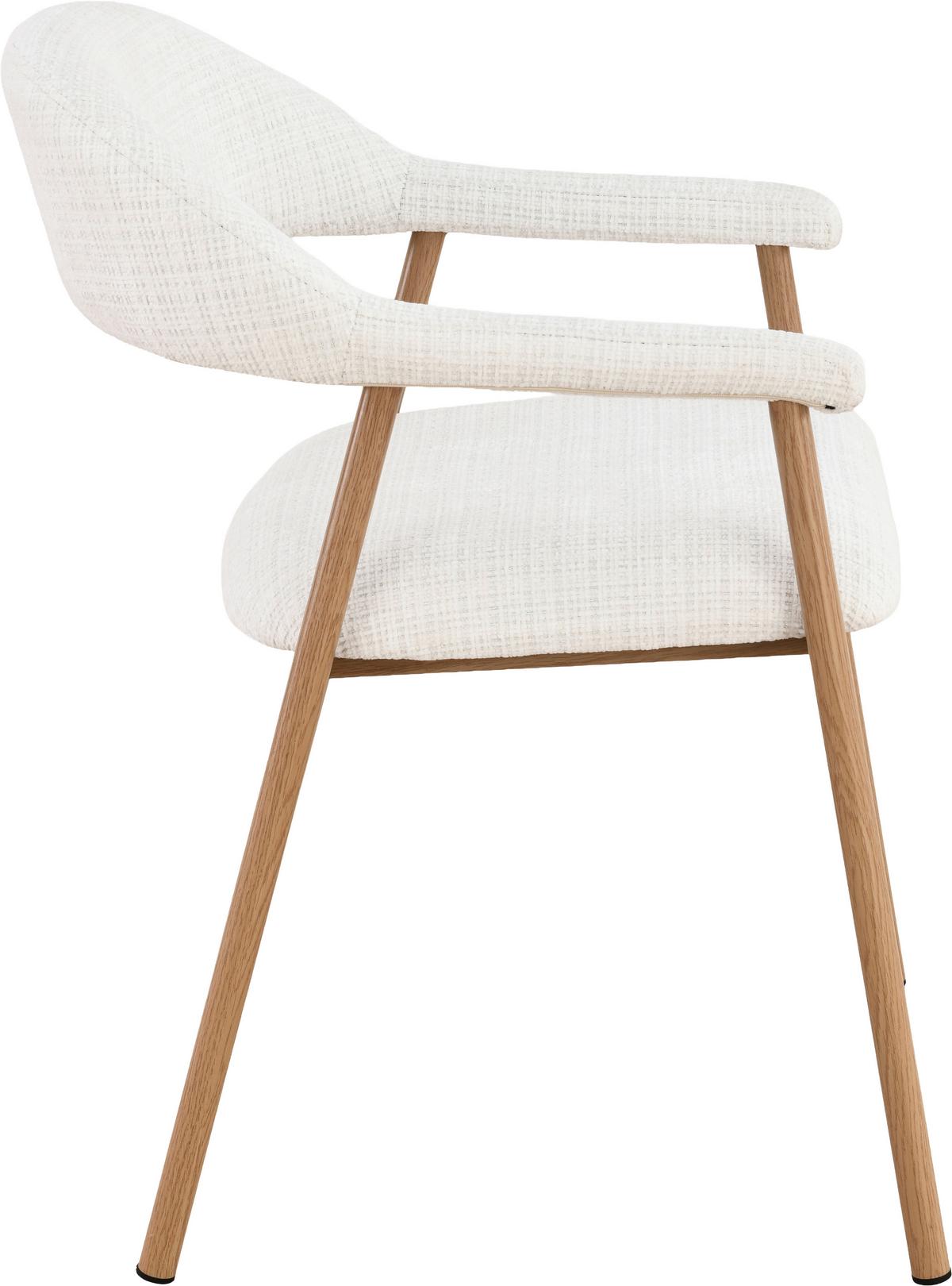 STOLIČKA S PODRÚČKAMI SILKE - farba duba/béžová, Modern, kov/drevo (57/78/60cm) - Mömax