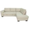 Ecksofa John Creme S: 239x178 cm - Creme/Schwarz, Trend, Textil (239/178cm)
