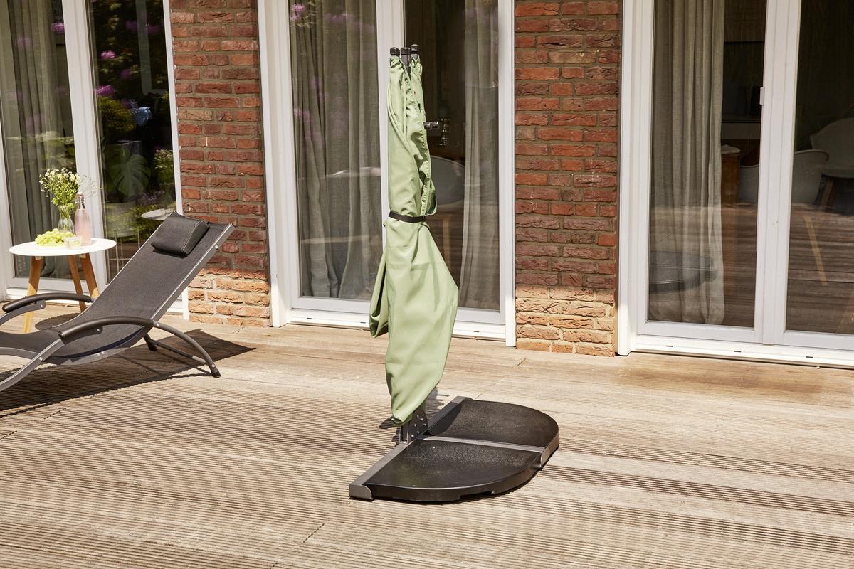 Sichtschutz Grün/Anthrazit Bh 280 X 150 cm - Anthrazit/Olivgrün, KONVENTIONELL, Textil/Metall (280/150cm) - Siena Garden