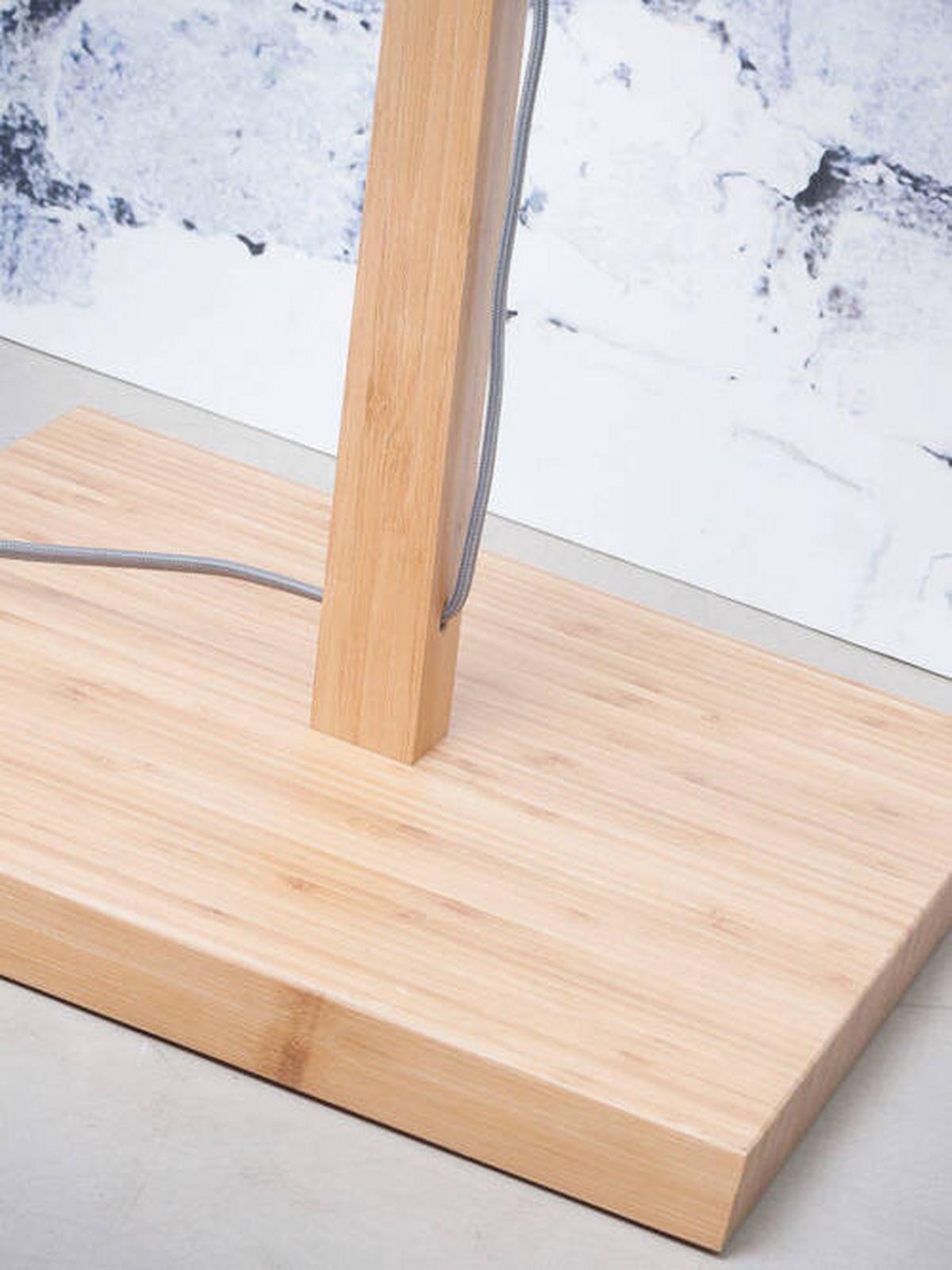 Stehleuchte Bhutan/f/ad/n/5030/bn - Schwarz/Naturfarben, Trend, Holz (176/50/73cm) - Good & Mojo