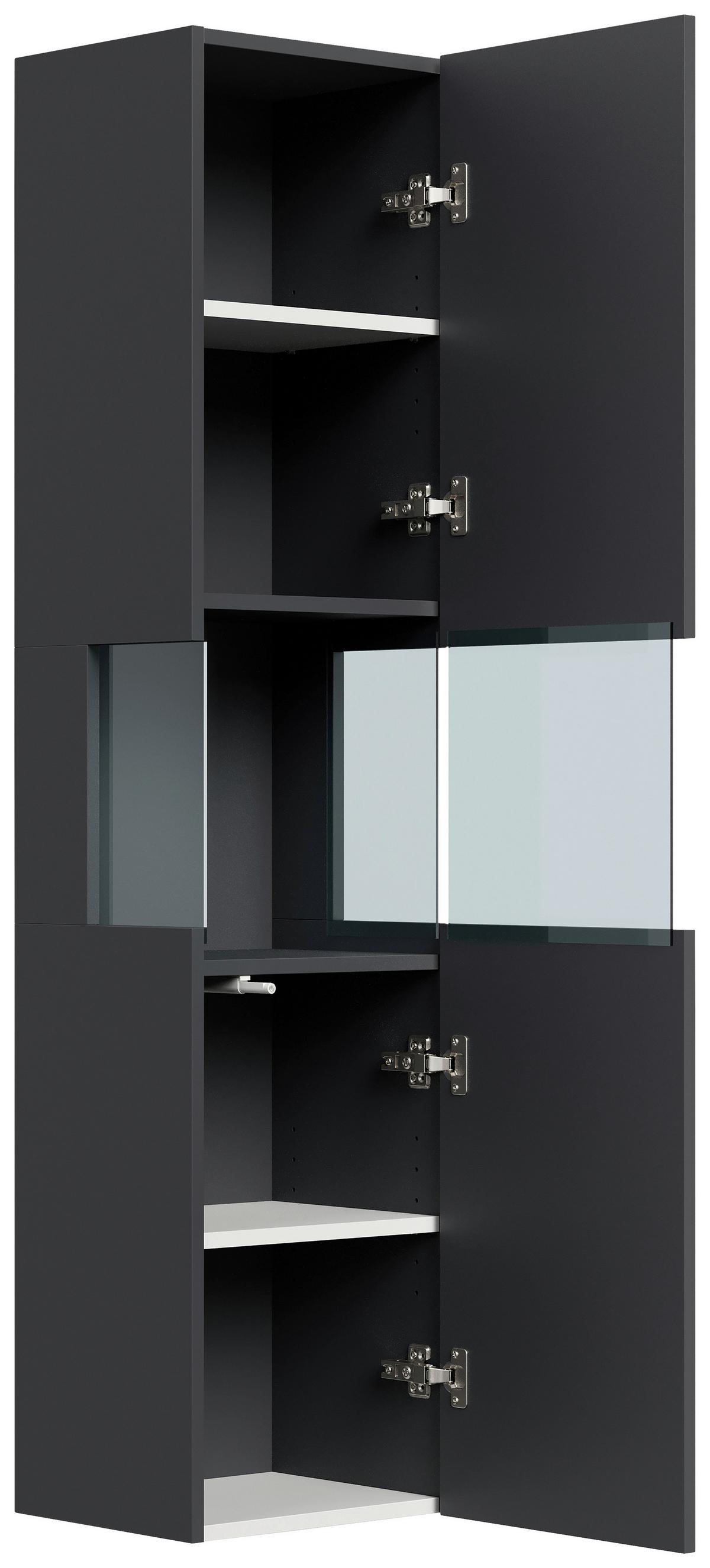 BADEZIMMER Limes, Graphitfarben B: 70 cm - Graphitfarben/Weiß, Basics, Keramik/Holzwerkstoff (70cm) - MID.YOU