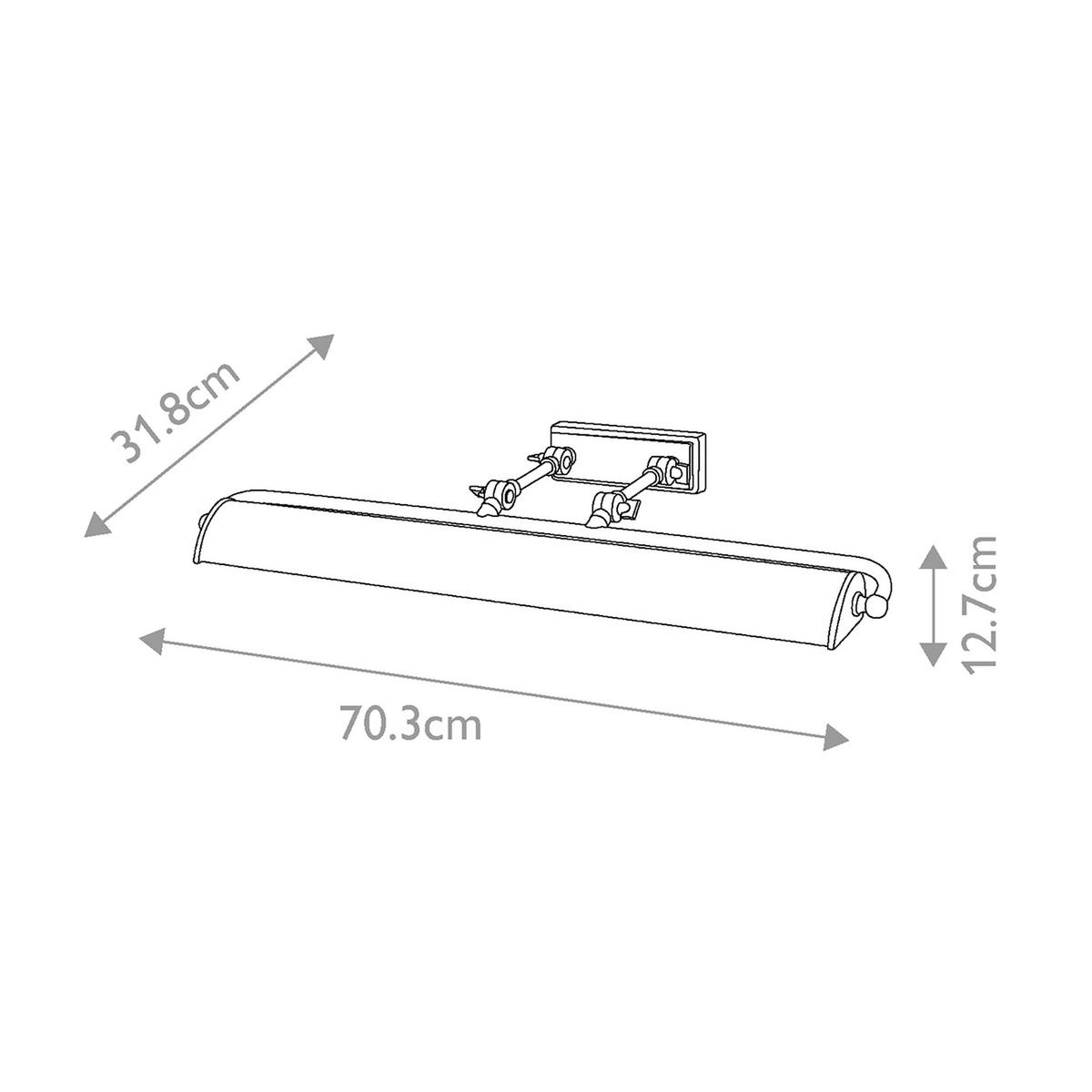 Képmegvilágító Lámpa Winchfield-Pll-Ab-Mb - fekete/sárgarézszínű, Konventionell, fém (12.7/70.3/31.8cm) - Elstead Lighting