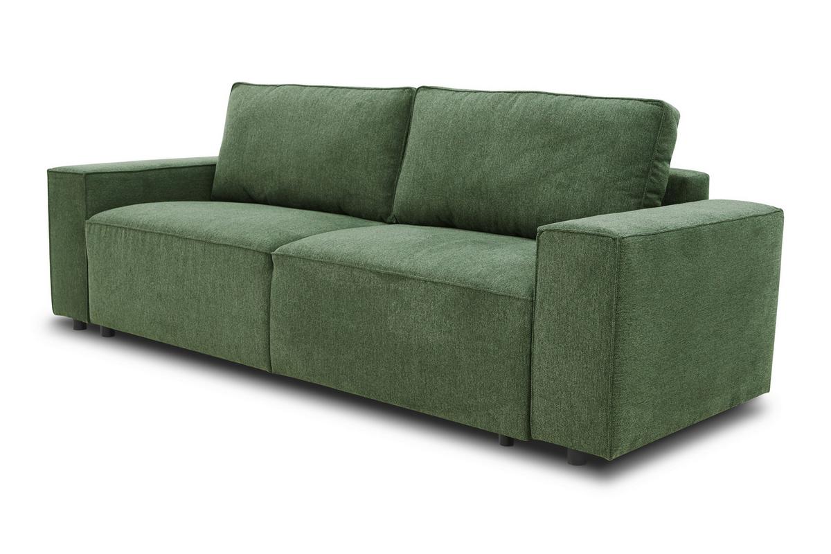 3-Sitzer-Sofa Josh Olivgrün - Schwarz/Olivgrün, Basics, Textil (239/85/86cm) - MID.YOU