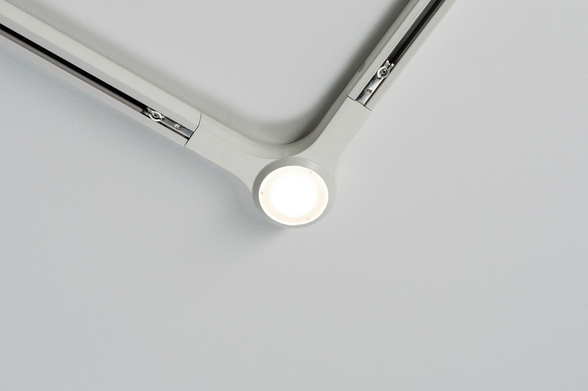 Schienensystem Urail L-Verbinder 95486 Weiß - Weiß, Design, Metall (14,1/2,7/14,1cm) - Paulmann