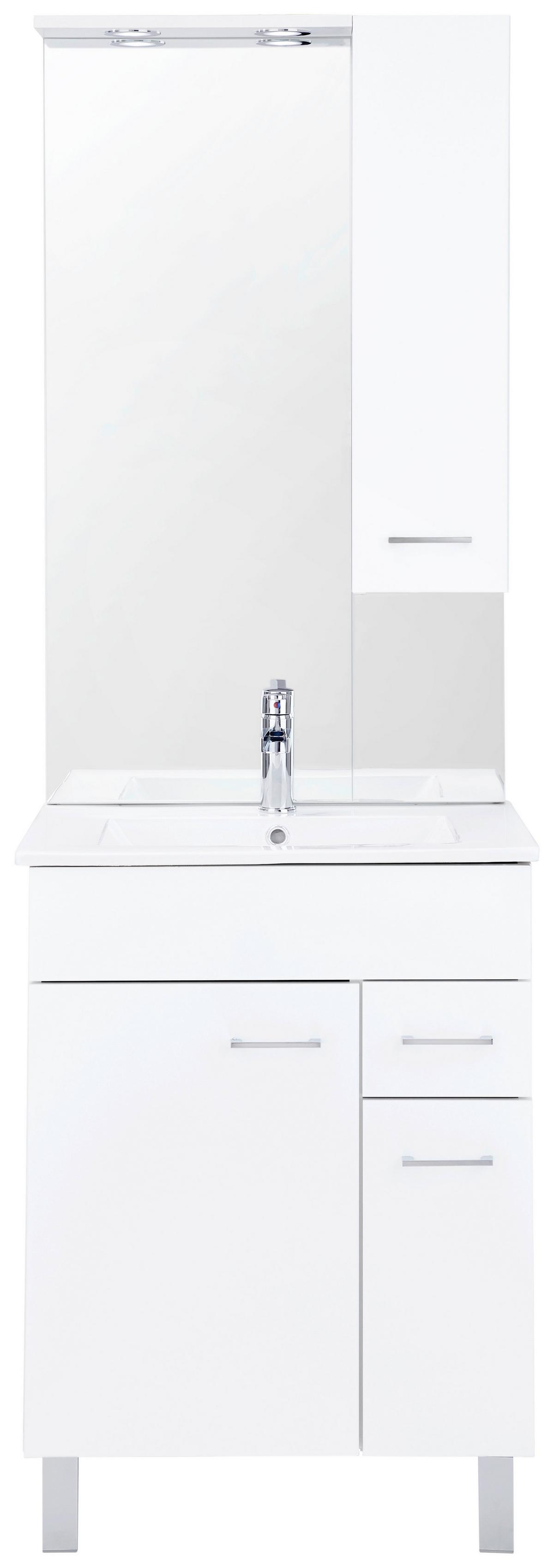 KOUPELNA MODENA - bílá, Moderní, kompozitní dřevo/keramika (60/197/46cm) - Mömax