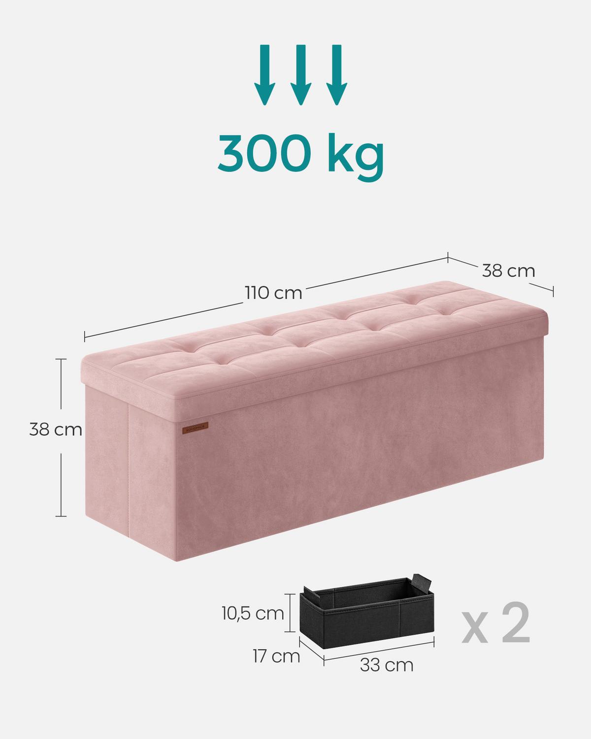 SITZBOX Rosa B: 110cm - Rosa, Basics, Holzwerkstoff/Textil (110/38/38cm)