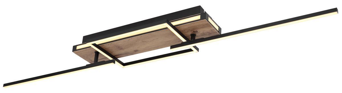 Led Mennyezeti Lámpa 67299d3 - sötétbarna/fekete, Design, műanyag/faalapú anyag (120/88/12cm) - Globo