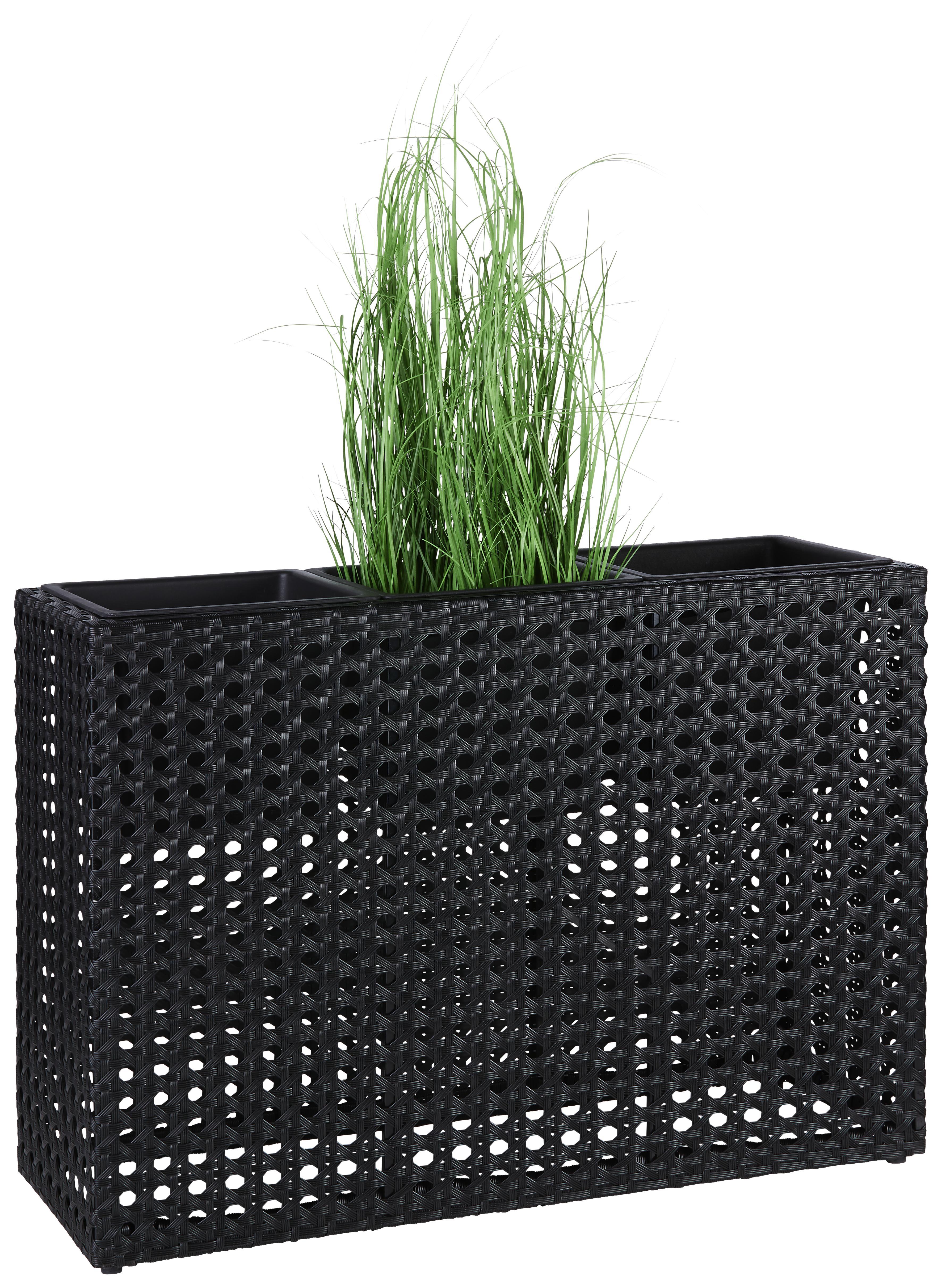 Nádoba Na Květináč Carla - L - černá, kov/umělá hmota (78/30/55cm) - Mömax modern living