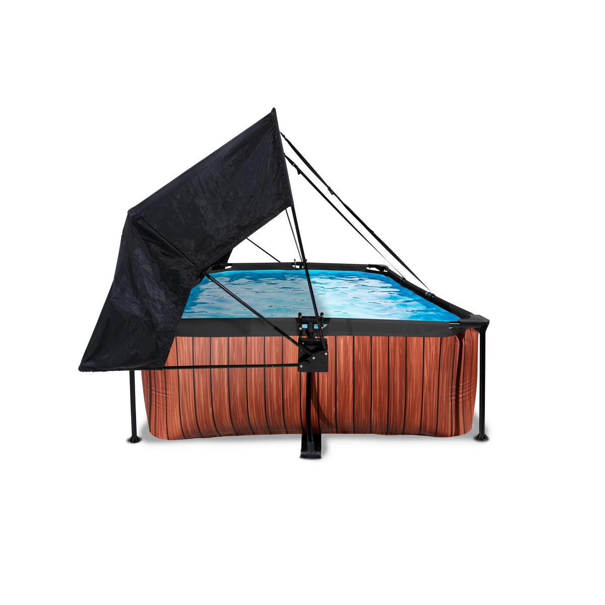 Pool-set Exit Wood Pool - Braun, KONVENTIONELL, Kunststoff (220/150/65cm) - EXIT Toys