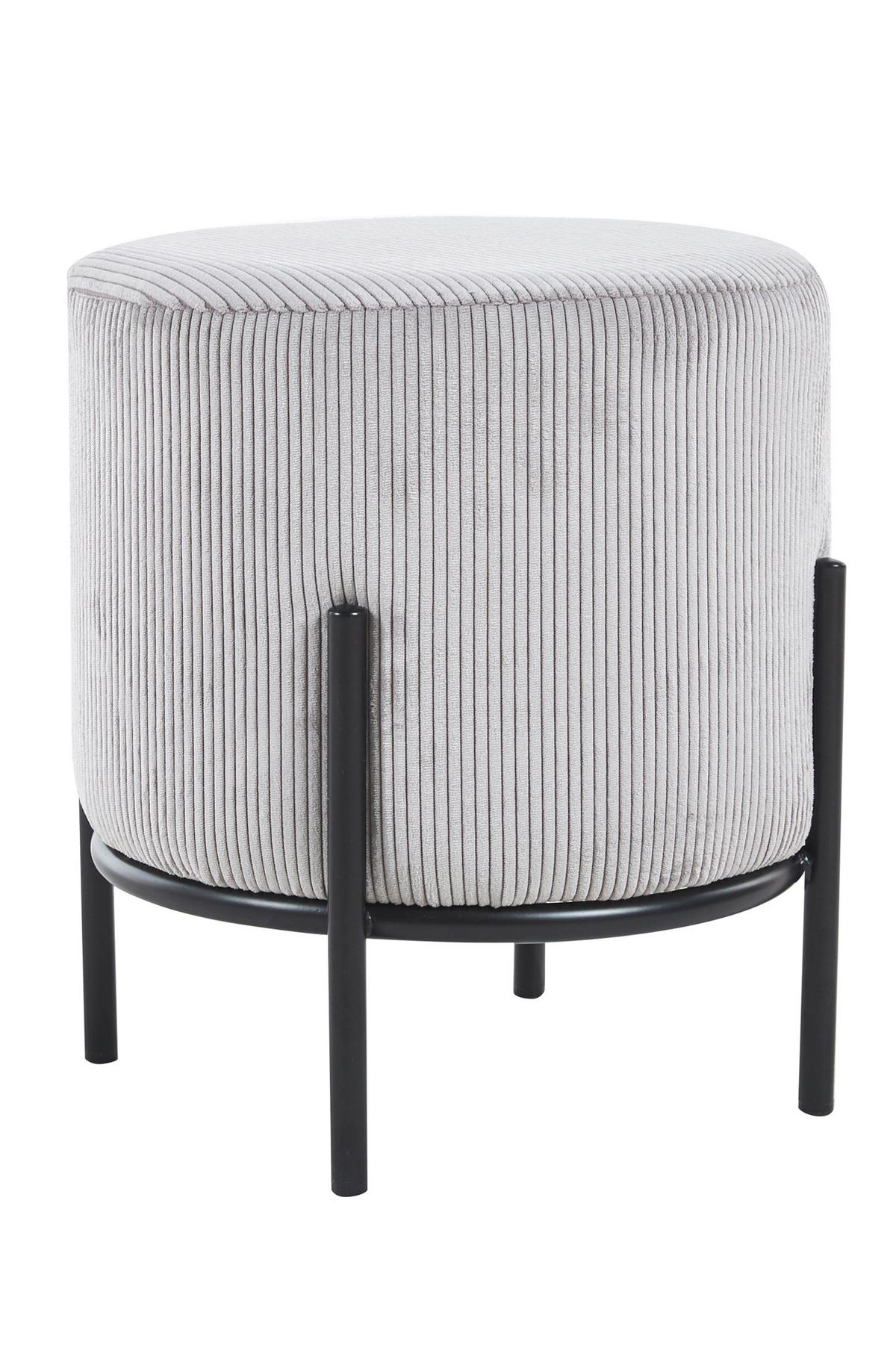Hocker Schwarz, Hellgrau B: 35 Cm - Hellgrau/Schwarz, MODERN, Textil (35/38/35cm) - Livetastic