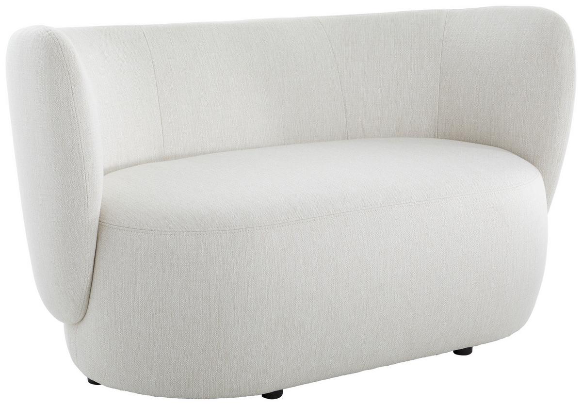 2-sitzer-sofa Boli Bouclé - Creme/Schwarz, KONVENTIONELL, Textil (154/80/84cm) - Livetastic