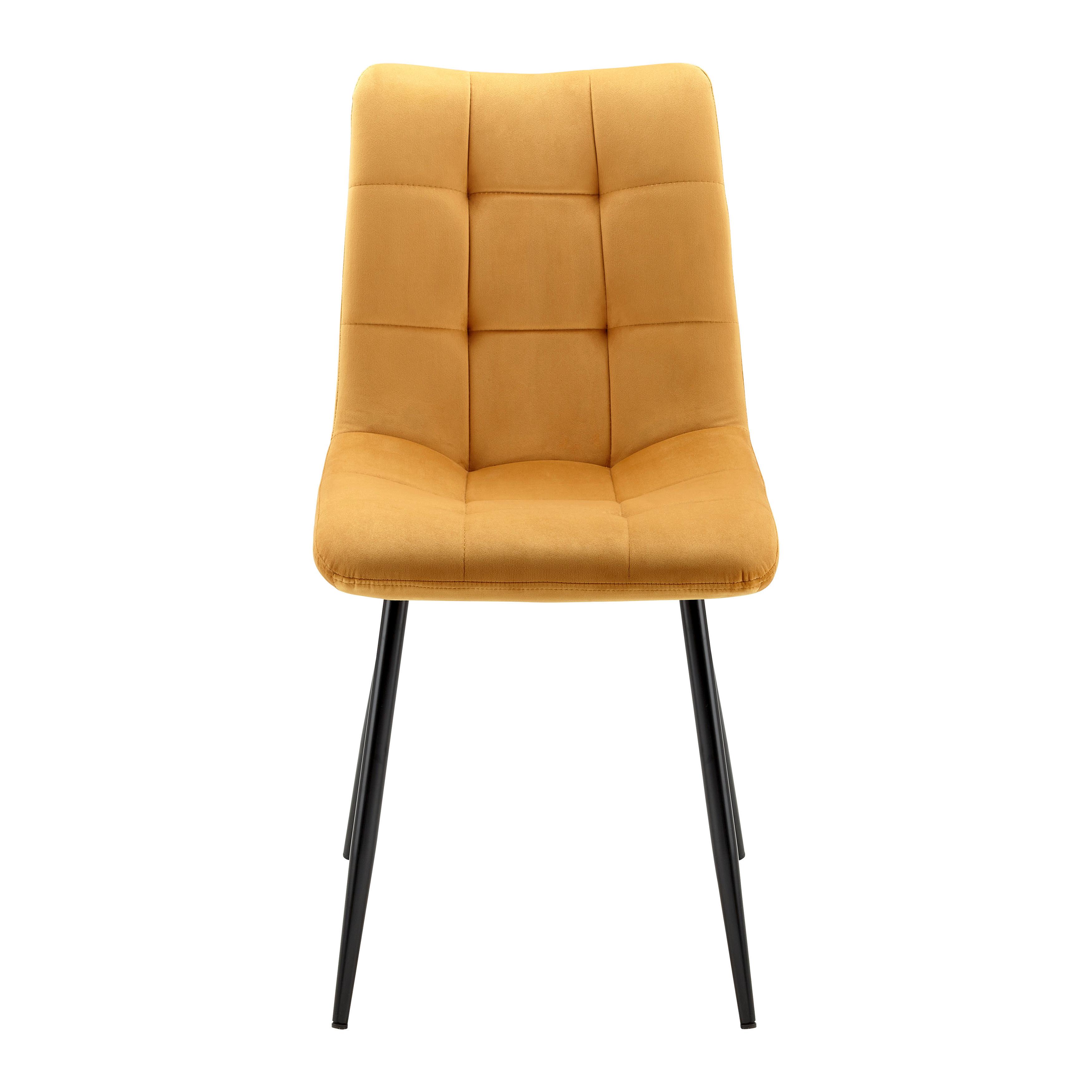 Elegantní Židle Suri Žlutá - černá/žlutá, Moderní, kov/dřevo (46/87/59cm) - Bessagi Home
