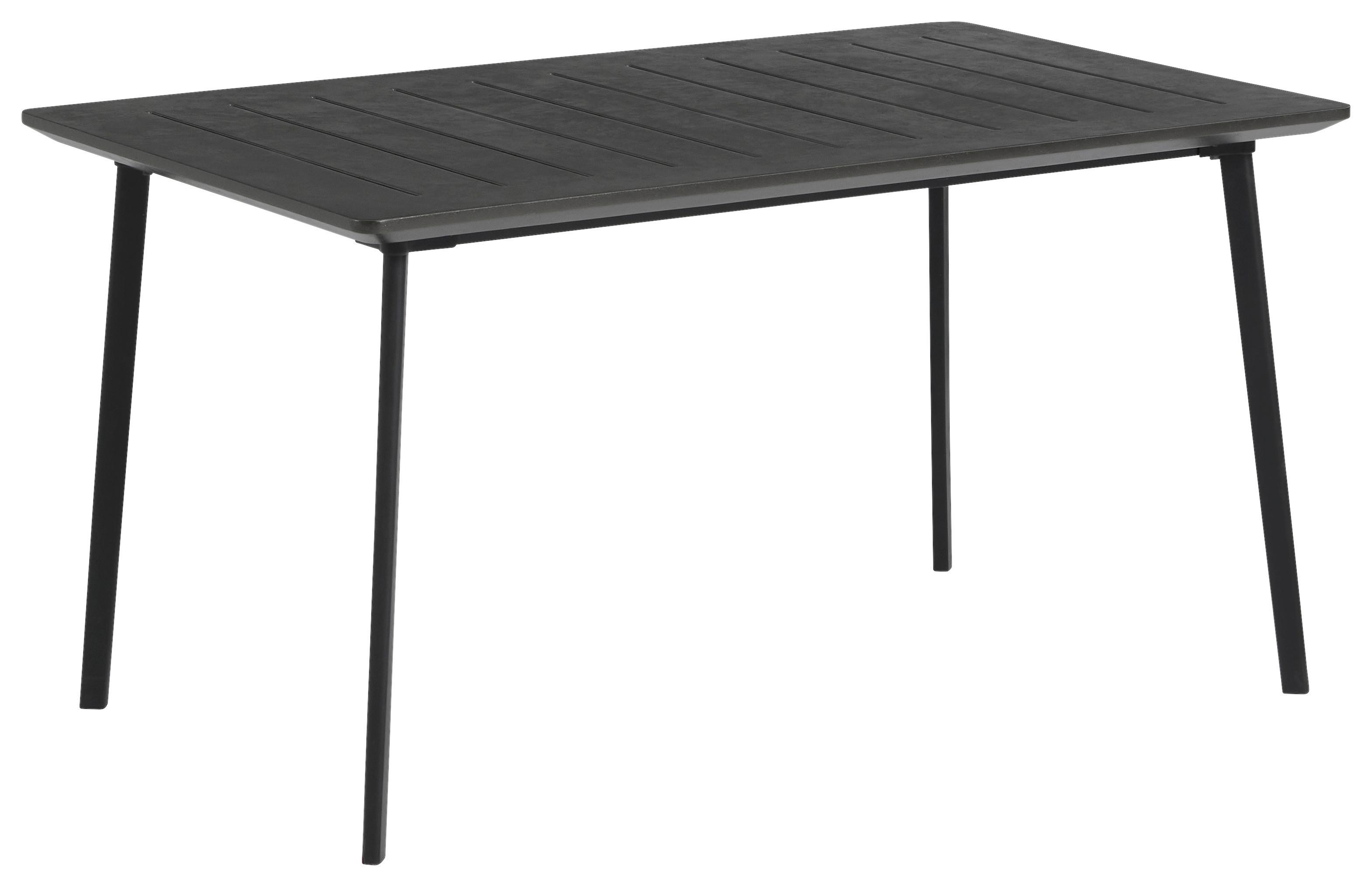 Gartentisch Metalea Table Metall L: 146 cm - Schwarz, Basics, Kunststoff/Metall (146/75/87cm) - Keter