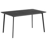 Gartentisch Metalea Table Metall L: 146 cm - Schwarz, Basics, Kunststoff/Metall (146/75/87cm) - Keter