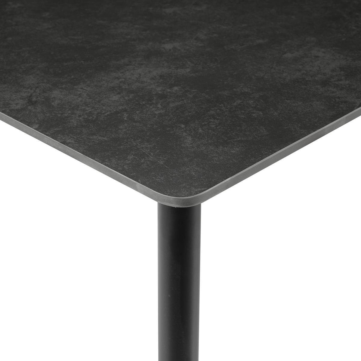 Étkezőasztal Juliette - fekete/sötétszürke, Modern, fém/kerámia (160/90cm) - MID.YOU