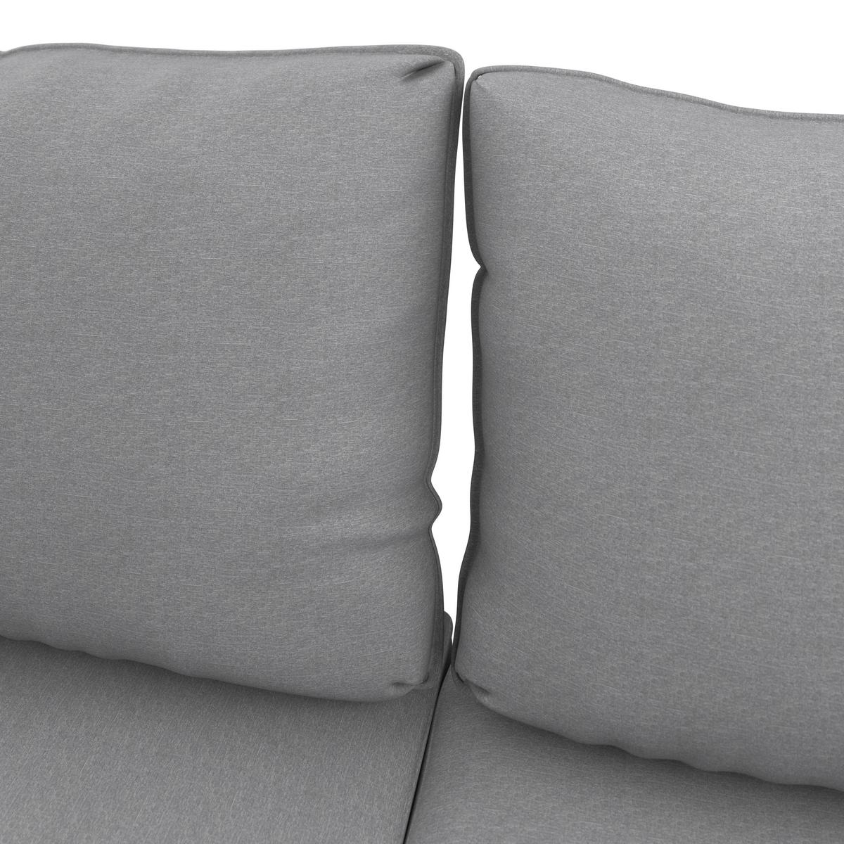 Záhradná sedacia súprava SALLIE - čierna/sivá, Modern, kov/drevo (205/76,5/152cm) - Bessagi Garden