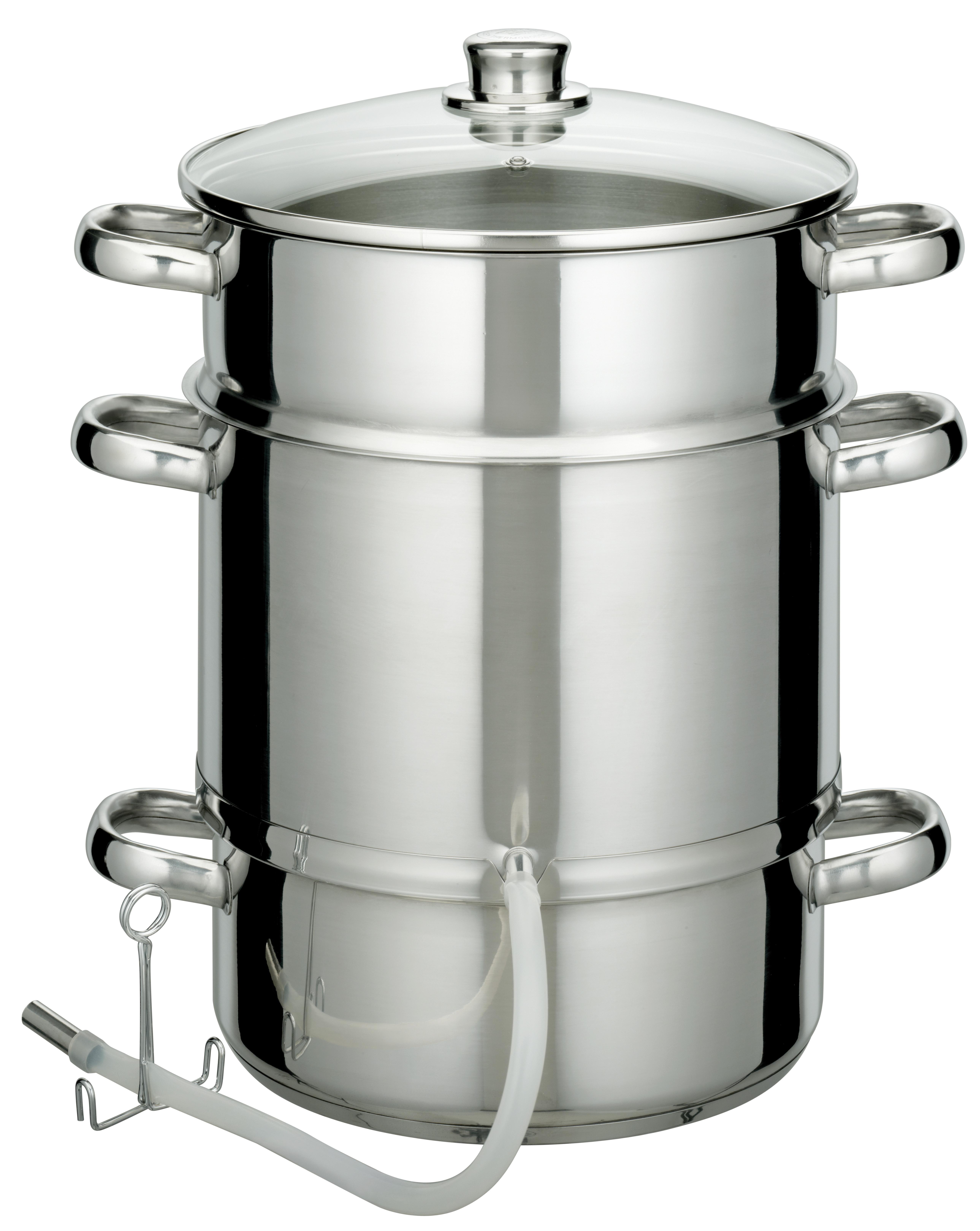 Dampfentsafter Edelstahl - Edelstahlfarben, Basics, Metall (8l) - GSW