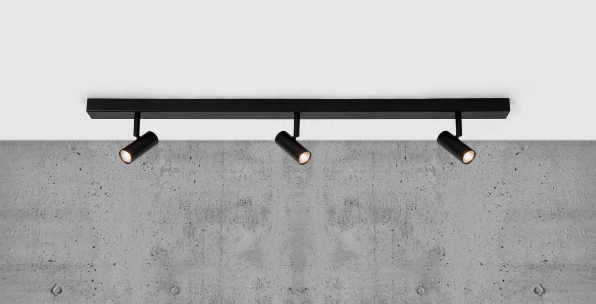 LED-Deckenstrahler Omari Schwarz L: 78 cm - Schwarz, Design, Metall (78/3,5/12cm) - Nordlux
