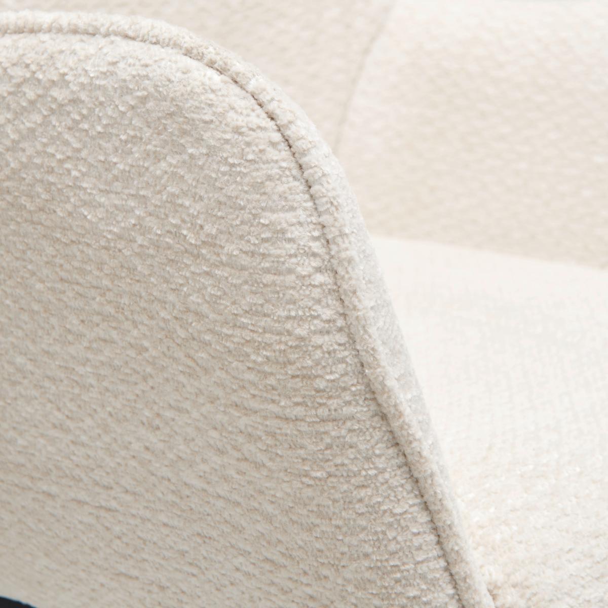 Armlehnstuhl Kimberly Beige/schwarz Gepolstert - Beige/Schwarz, LIFESTYLE, Textil/Metall (57/84/60cm) - MID.YOU
