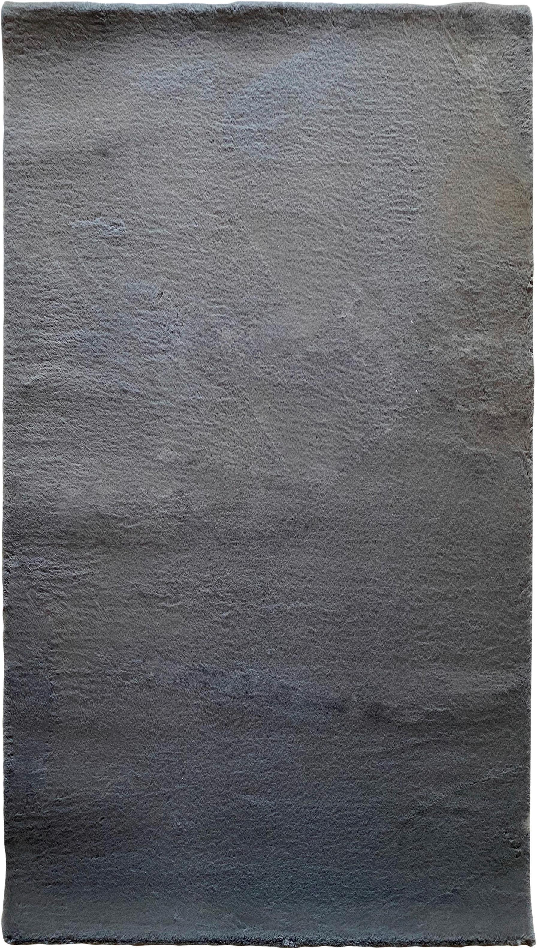 Fellteppich Magarete Stahlgrau 80x150 Cm - Dunkelgrau, Textil (80/150cm) - Luca Bessoni