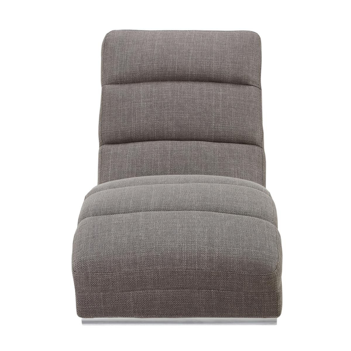 Relaxliege Chaiselongue, Grau B: 170 Cm - Chromfarben/Grau, MODERN, Textil (170/82/60cm) - Livetastic