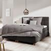 Postel Boxspring JERRY, 180x200 cm, tmavě šedá - tmavě šedá/barvy olše, Moderní, dřevo/kompozitní dřevo (180/200cm) - Bessagi Home