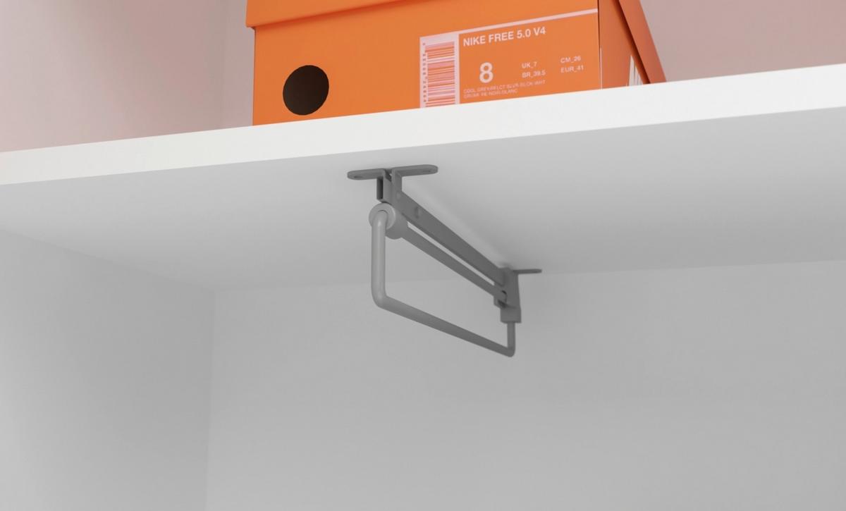 Garderobenschrank Torino Weiß/Grau B: 76 cm - Silberfarben/Grau, KONVENTIONELL, Holzwerkstoff (76/102/35cm) - MID.YOU