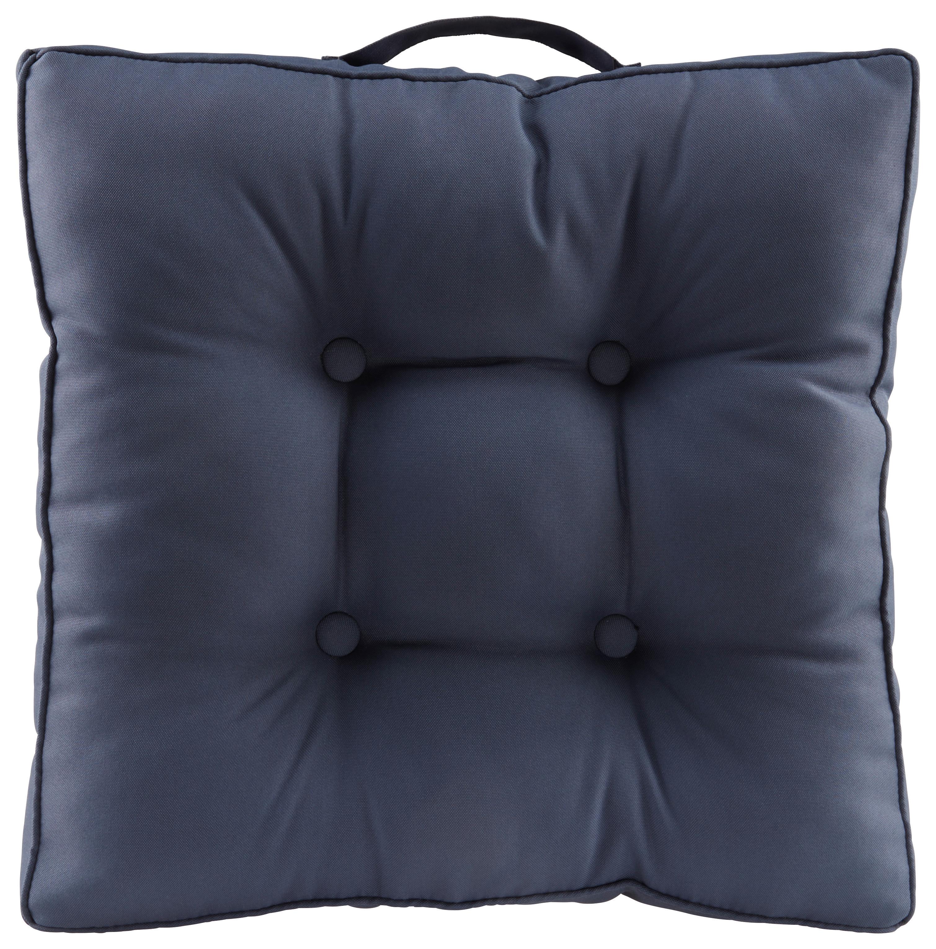 Sitzkissen Outdoor Philinia 43x43 cm Blau, Loungekissen - Blau, MODERN, Textil (43/43/8cm) - Luca Bessoni
