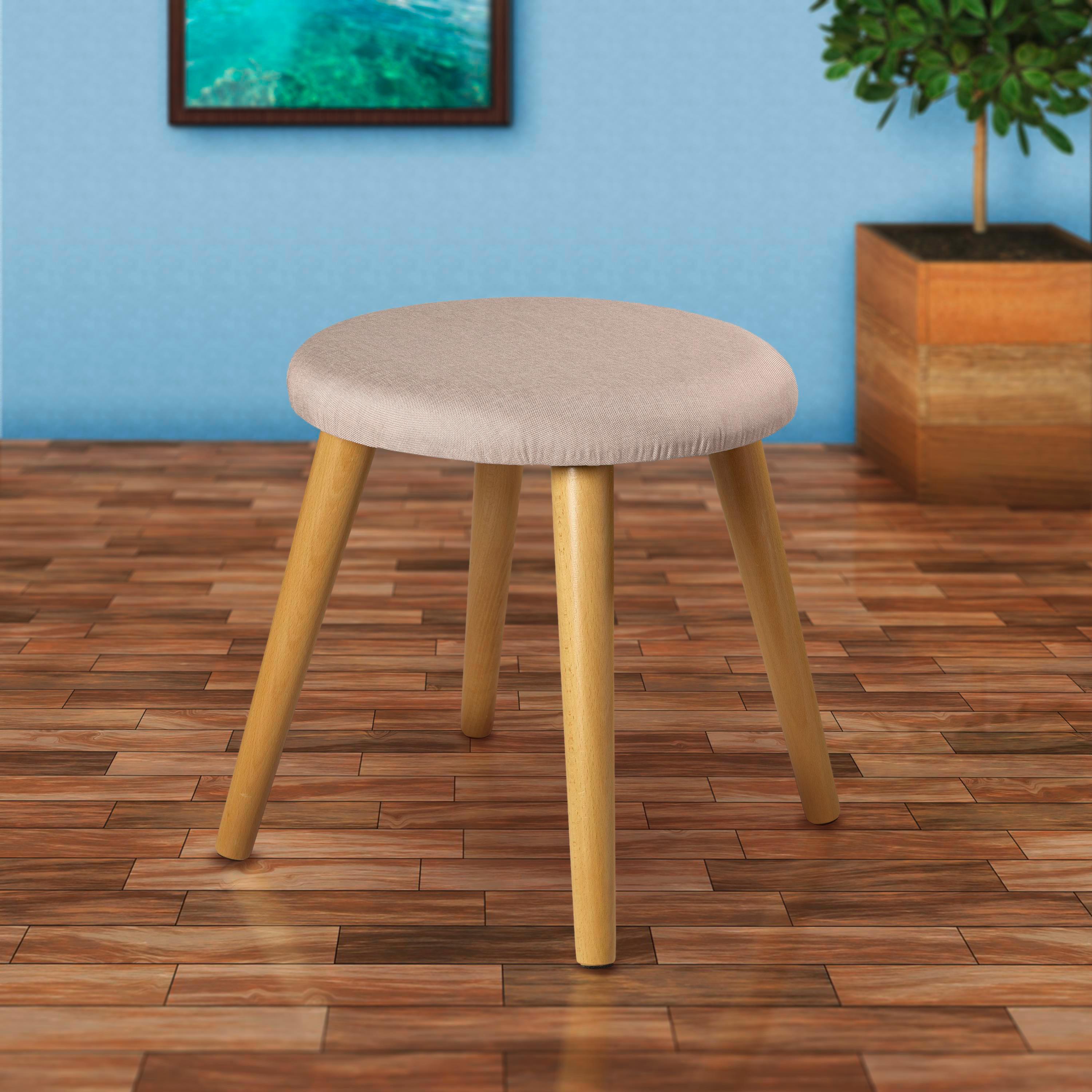 Hocker Skandi - Creme, Design, Textil (40/42/40cm) - Echtwerk