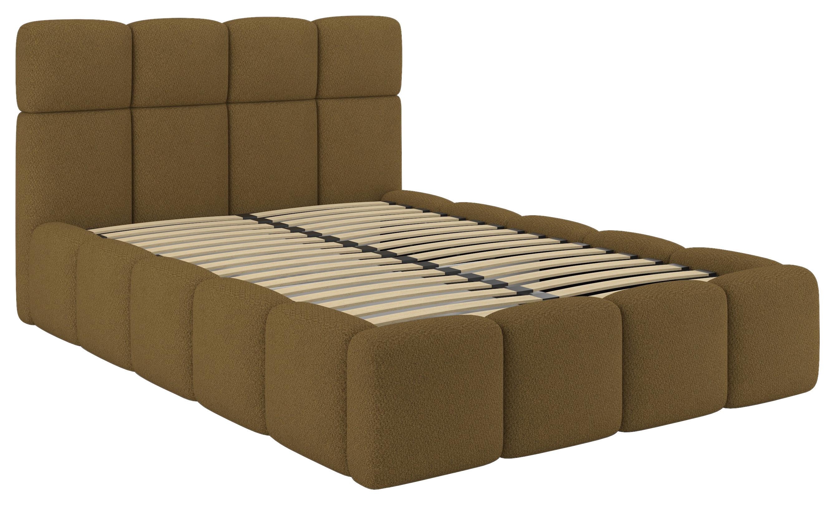 Polsterbett Cloudy Braun, Lf: 120x200 cm - Braun, Trend, Holz/Holzwerkstoff (120/200cm) - Luca Bessoni