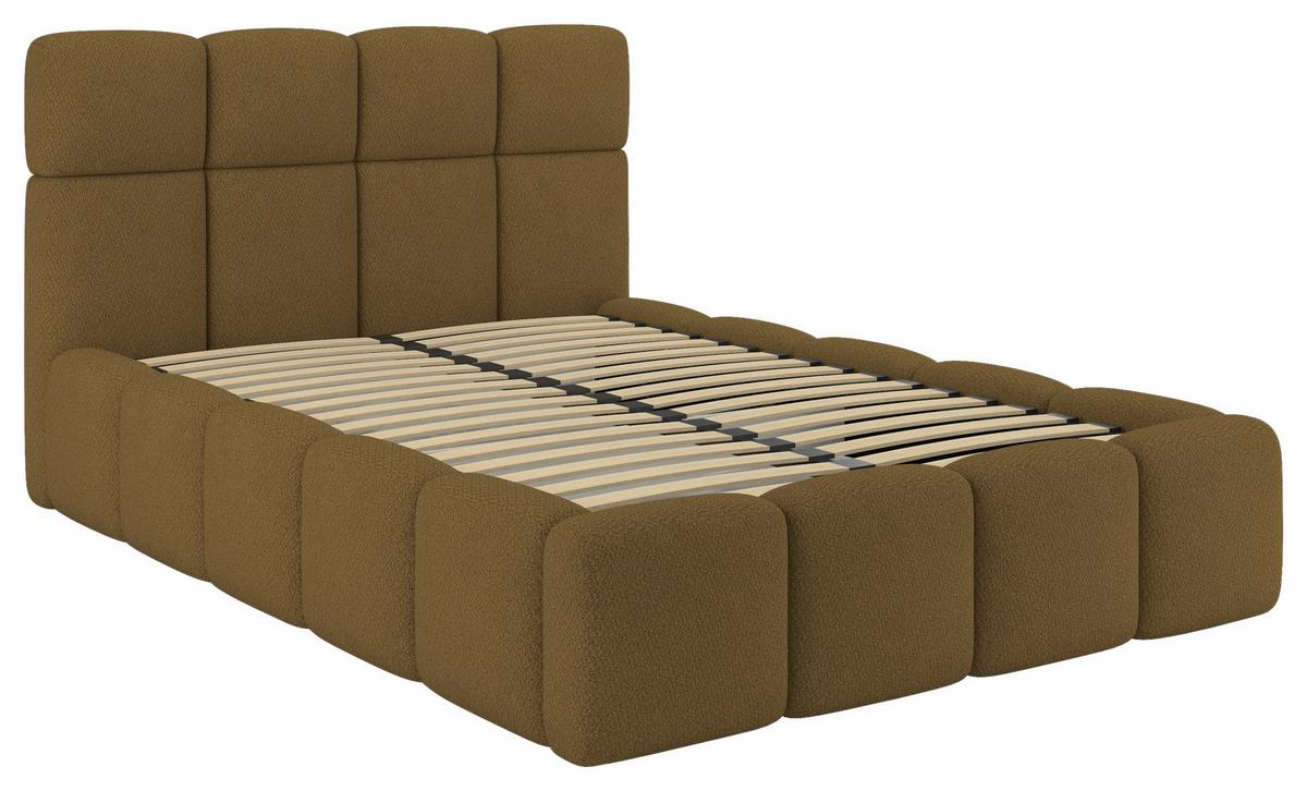 Polsterbett Cloudy Braun, Lf: 120x200 Cm - Braun, Trend, Holz/Holzwerkstoff (120/200cm) - Luca Bessoni