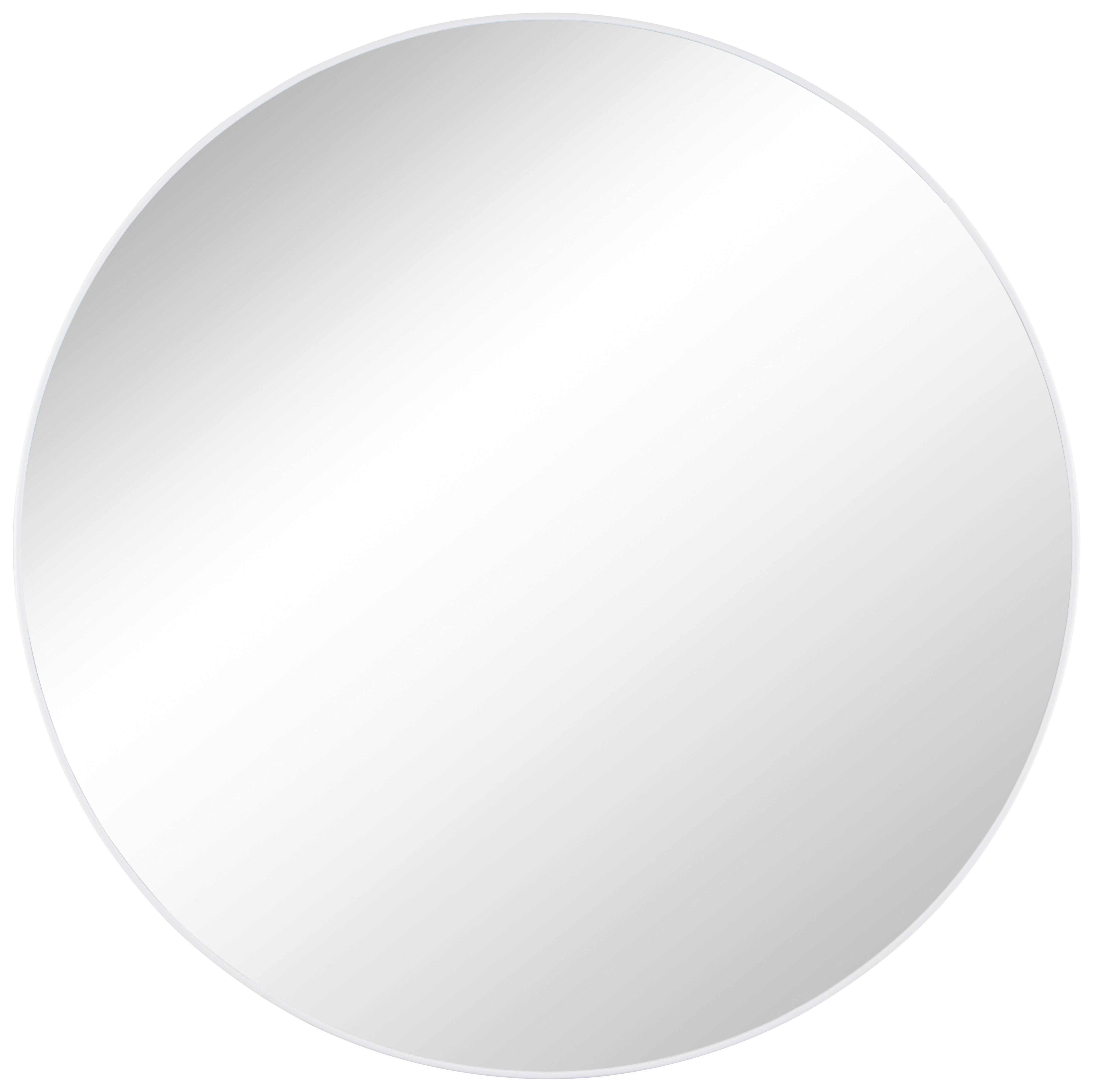 Spiegel Round Iii Weiß Ø 75 Cm - Weiß, Trend, Glas (75/75/0,9cm)
